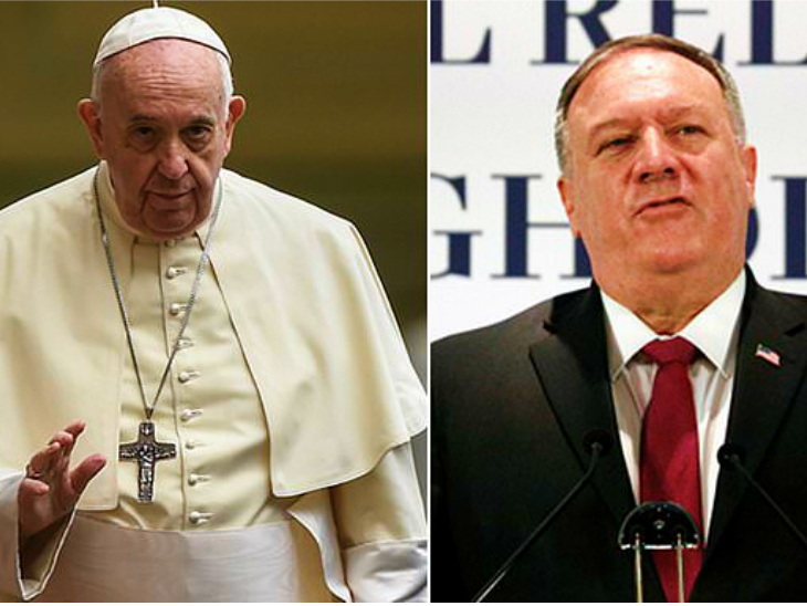 Pope Francis | The Vatican and Pope Francis denied to Meet US Secretary of State Mike Pompeo. | पोप फ्रांसिस ने अमेरिकी विदेश मंत्री से मिलने से इनकार किया; वेटिकन ने कहा- चुनावी साल में वे नेताओं से नहीं मिलते