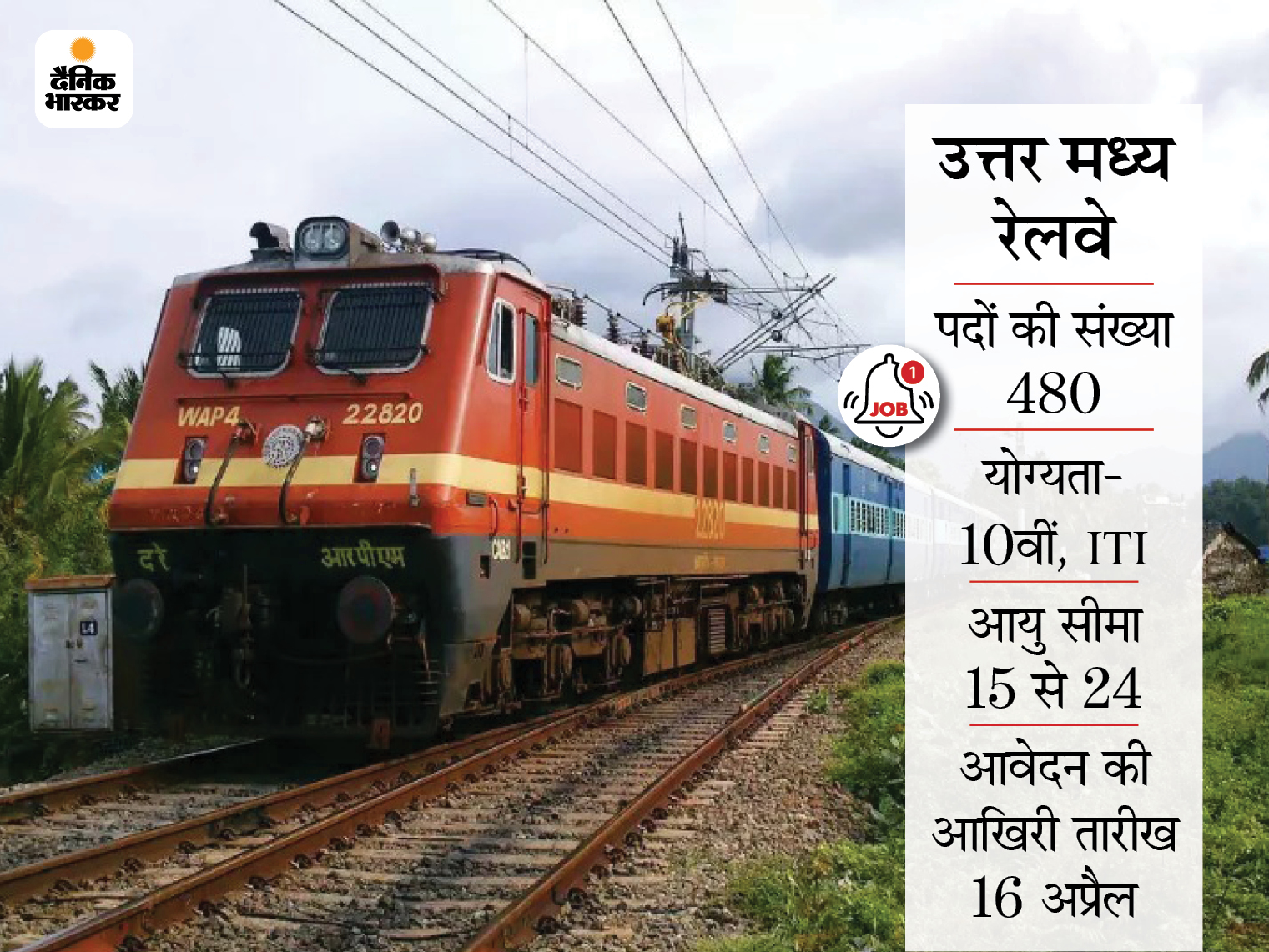 NCR Sarkari Naukri | NCR Apprentice Recruitment 2021: 480 Vacancies For Apprentice Posts, North Central Railway Notification For Details Like Eligibility, How To Apply | उत्तर मध्य रेलवे ने अप्रेंटिस के लिए 10वीं पास कैंडिडेट्स से मांगे आवेदन, 480 पदों पर बिना परीक्षा की होगी भर्ती